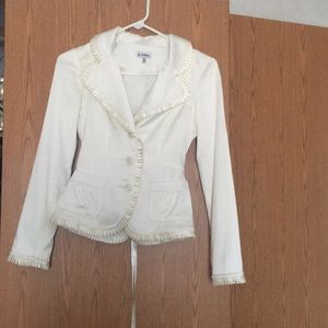 Luxurious corset white blazer